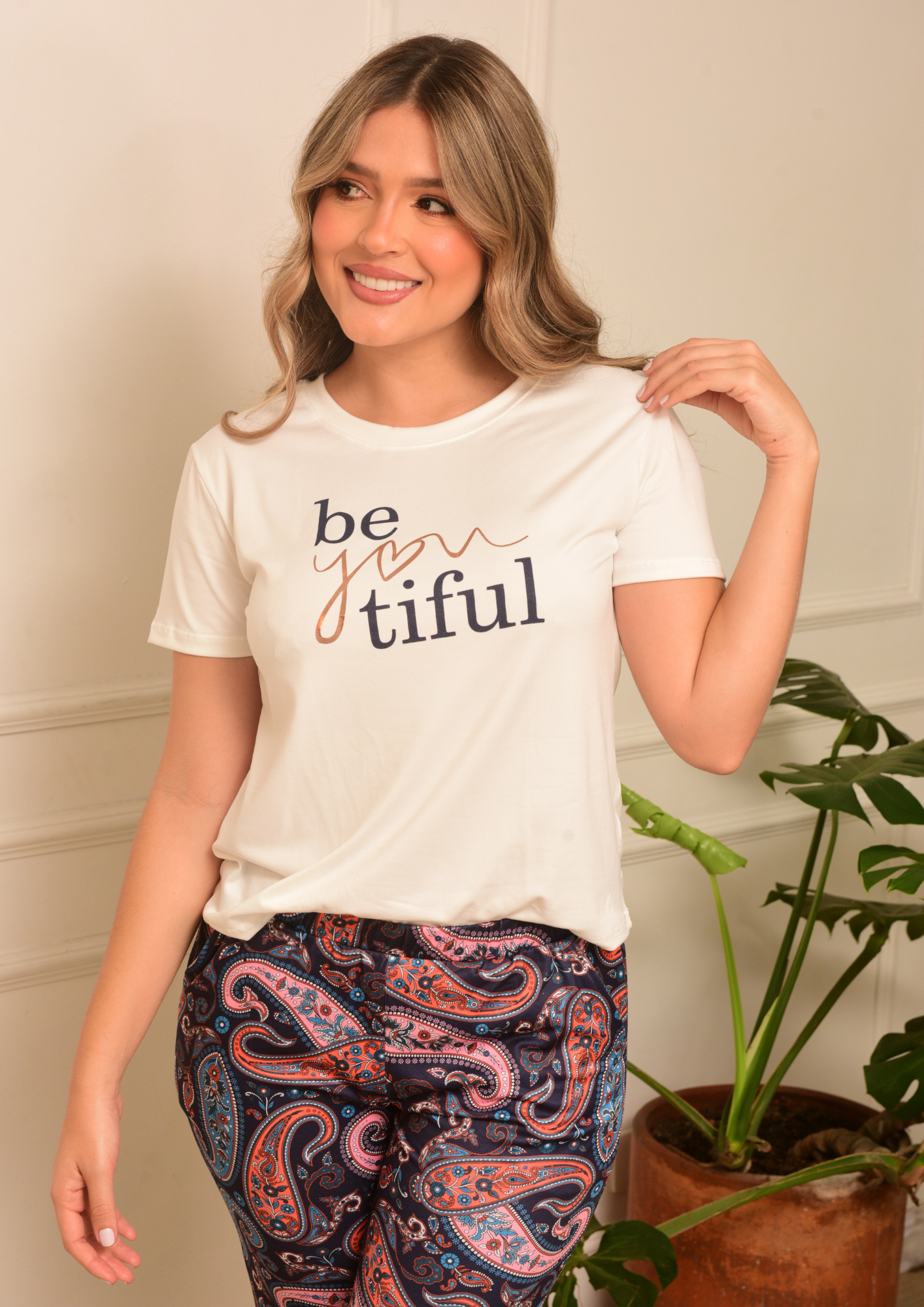 PIJAMA EN PANTALON ARABESCO, REF 2244