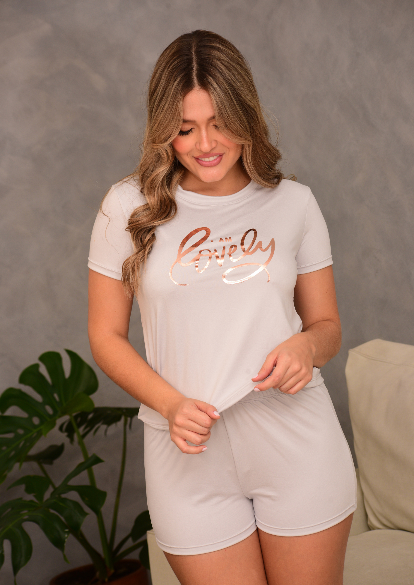 PIJAMA EN SHORT UNICOLOR, REF 2218