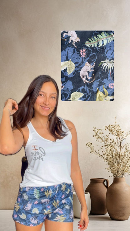 PIJAMA SHORT MICOS ESQUELETO, REF 2182