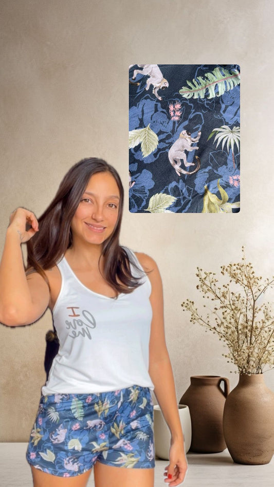 PIJAMA SHORT MICOS ESQUELETO, REF 2182