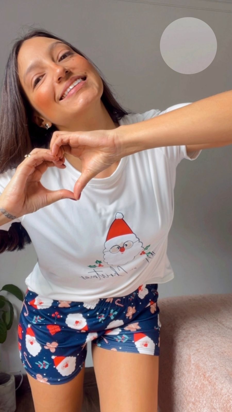 PIJAMA SHORT MANGA CORTA NAVIDAD, REF 2302