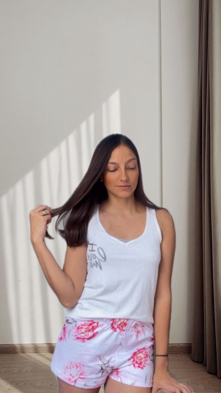 PIJAMA SHORT FLORES ESQUELETO, REF 2182